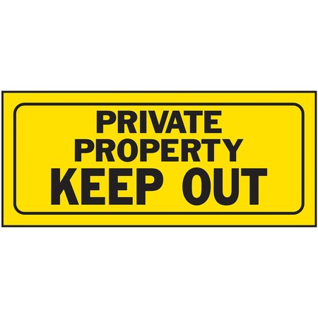 HY-KO Private Property Keep Out Sign 6" x 14", 5PK A23006
